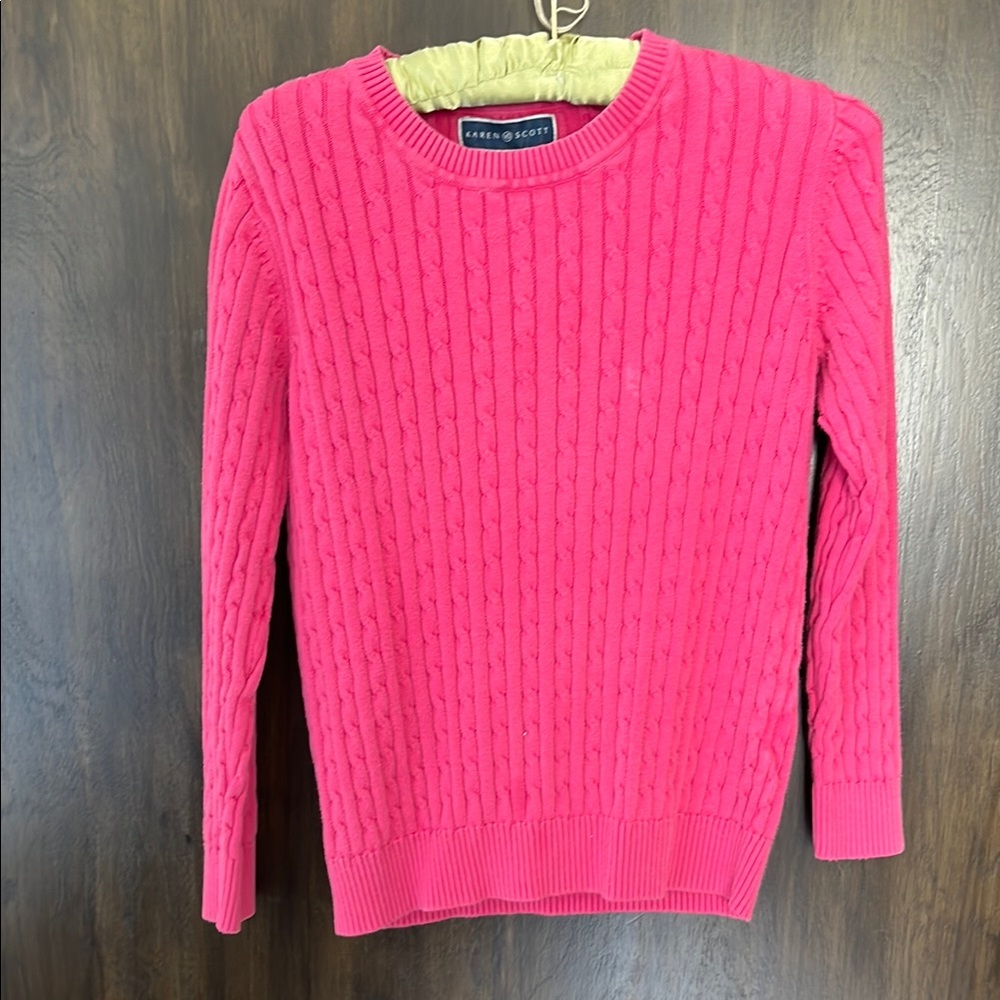 Karen Scott cable knit top